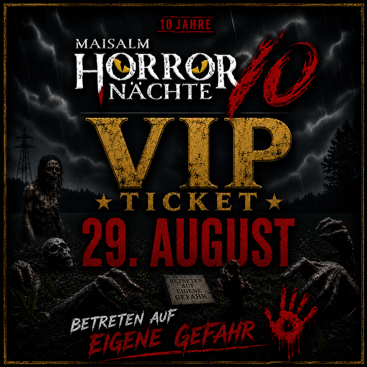 vip2908 VIP-Ticket Maisalm Horrornächte 2026 – 29.08.2026 – Bild 1